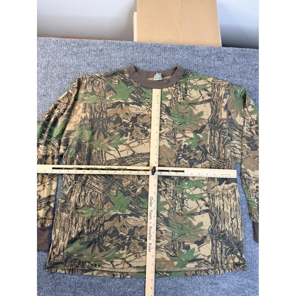 Vintage Camo Gear Collection Shirt 2X Realtree Camouflag Pocket Tee USA Made L/S